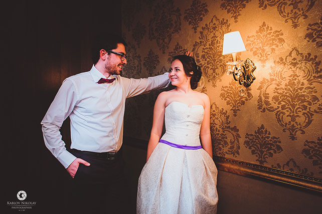 черничная свадьба, жених и невеста