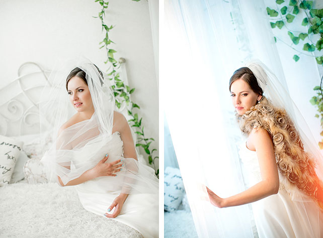 Очарование ранней весны, черничная свадьба Натальи и Сергея, образ невесты