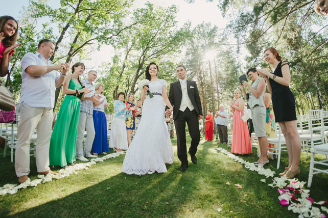 черно-белая свадьба, церемония