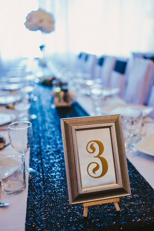 черно-белая свадьба, номер стола