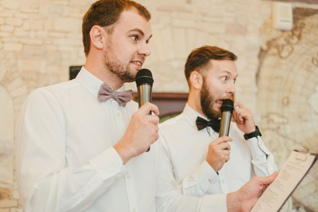 черно-белая свадьба, ведущие на свадьбе