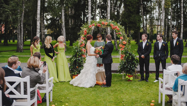 цитрусовая свадьба, церемония