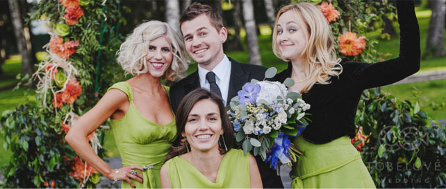 цитрусовая свадьба, друзья жениха