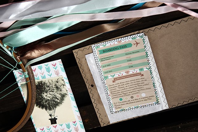 Деревенская свадьба в стиле рустик, приглашение