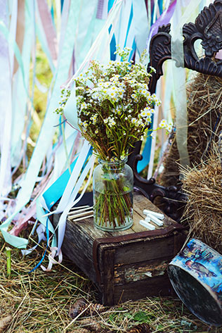 Деревенская свадьба в стиле рустик, флористика