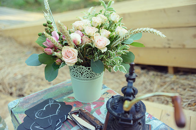 Деревенская свадьба в стиле рустик, флористика