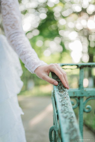 Невеста в винтажном американском платье