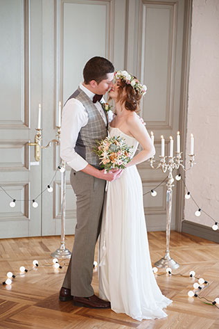 свадьба в стиле эко-шик, жених и невеста