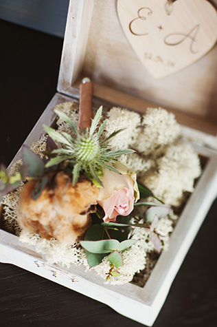 свадьба в стиле эко-шик, коробочка для колец