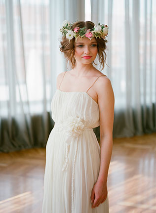 свадьба в стиле эко-шик, образ невесты