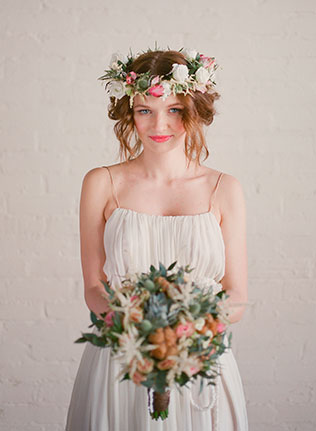 свадьба в стиле эко-шик, букет невесты