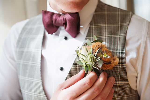 свадьба в стиле эко-шик, аксессуары жениха