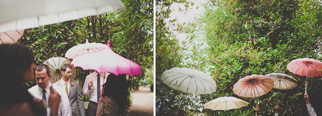 зонты в украшении свадебной церемонии