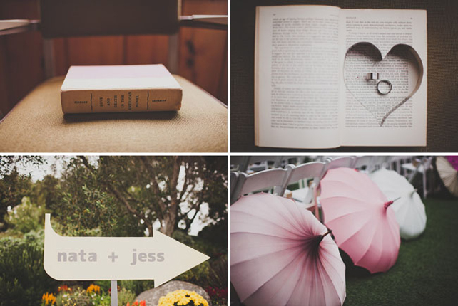 Свадьба в стиле хендмейд, бумажные цветы, бумажные зонтики, кольца в книге