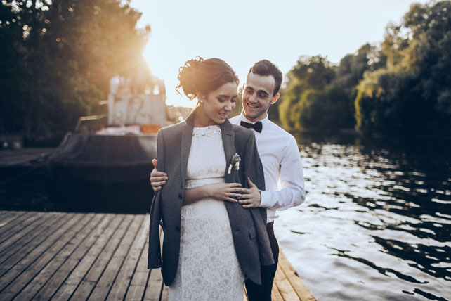 Элегантная свадьба, жених и невеста