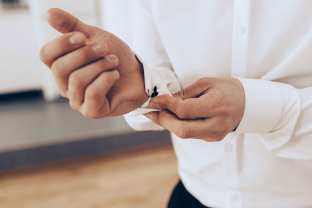 Элегантная свадьба, запонки жениха