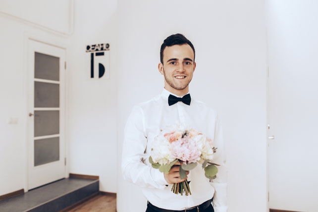 Элегантная свадьба, образ жениха