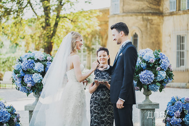 Романтика во Франции, свадьба Елены Кулецкой и Станислава Романовского, торжественная церемония бракосочетания