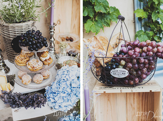 Романтика во Франции, свадьба Елены Кулецкой и Станислава Романовского, декор сладкого стола