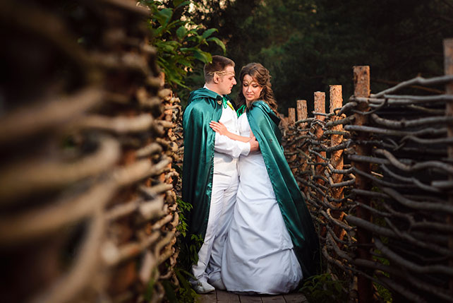Эльфийская свадьба Екатерины и Ильи, фотосессия жениха и невесты