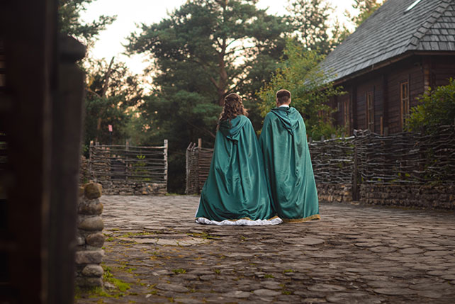 Эльфийская свадьба Екатерины и Ильи, фотосессия жениха и невесты