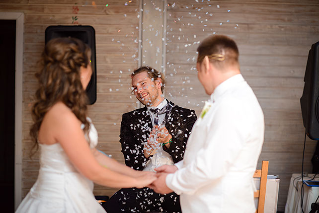 Эльфийская свадьба Екатерины и Ильи, ведущий с молодожёнами