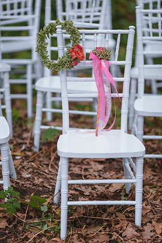 эльфийская свадьба, декор стульев