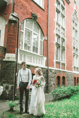 Свадьба в постельных тонах