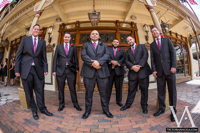 гламурная свадьба в Орландо, жених с друзьями