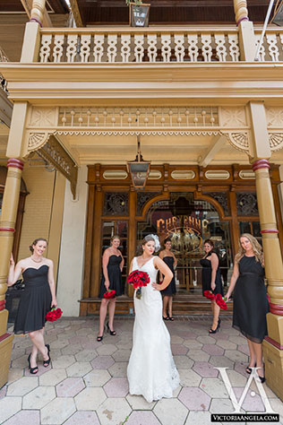 гламурная свадьба в Орландо, невеста с подружками