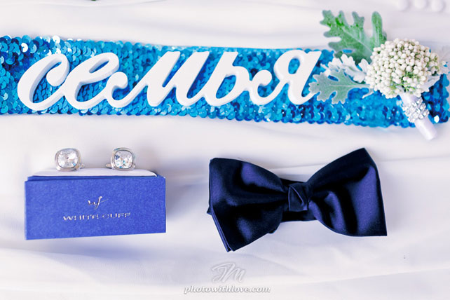 гламурная бирюзовая свадьба, детали свадьбы