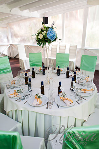 греческая свадьба, оформление банкета