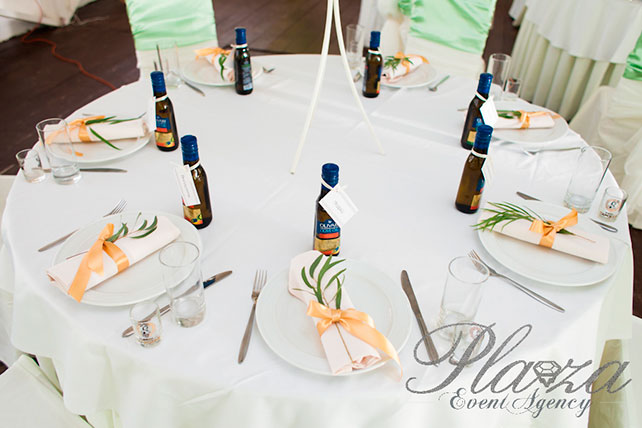 греческая свадьба, оформление банкета