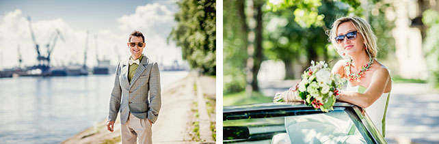 Веселая зеленая свадьба Вани и Жени, молодожены в темных очках