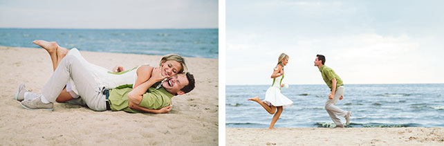 Веселая зеленая свадьба Вани и Жени, фотосессия жениха и невесты на пляже