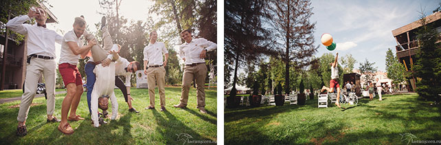 Дружеская и тёплая свадьба Ильи и Насти, гости развлекаются на свадьбе