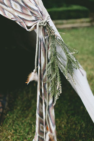 индейская свадьба, декор банкета