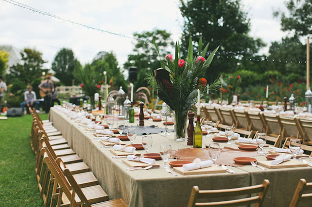 индейская свадьба, декор банкета