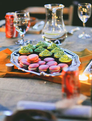 индейская свадьба, декор банкета