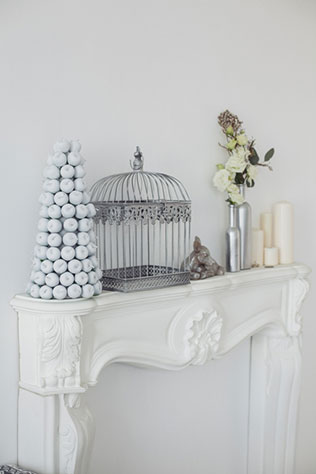 свадьба индиго с серебром, декор студии