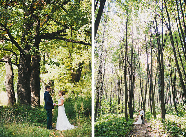 Ирландская свадьба Инны и Анатолия, фотосессия жениха и невесты в лесу