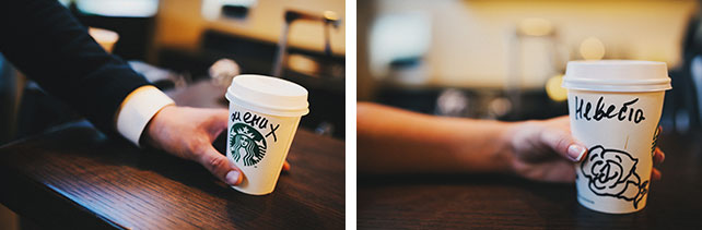 Ирландская свадьба Инны и Анатолия, фотосессия жениха и невесты в кофейне