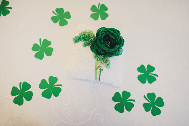 Ирландская свадьбы Инны и Анатолия, подушечка для колец