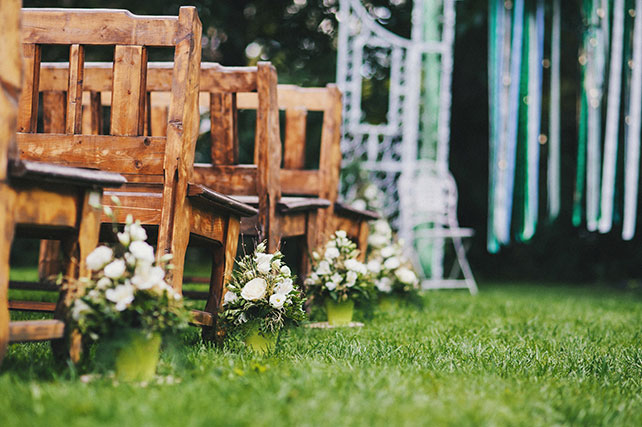 Ирландская свадьбы Инны и Анатолия, декор места торжественно бракосочетания