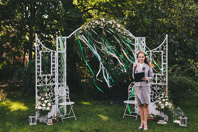 Ирландская свадьба Инны и Анатолия, декор места торжественного бракосочетания