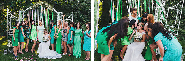 Ирландская свадьбы Инны и Анатолия, невеста с подружками