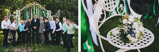 Ирландская свадьбы Инны и Анатолия, жених с друзьями