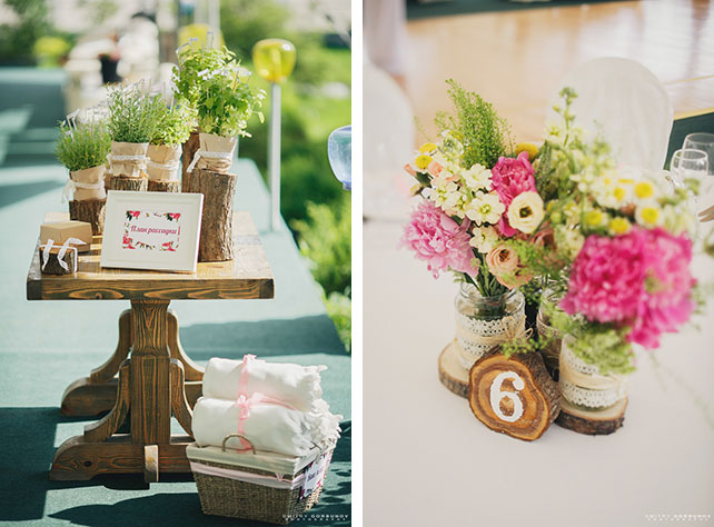 номера столов из дерева