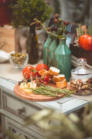 Италия в центре Москвы, угощения на свадьбу