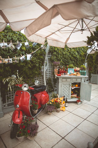 Италия в центре Москвы, декор свадьбы